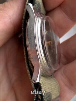 1940s Vintage Angelus Military Chronograph Mens Watch Swiss Steel 38mm Cal. 215