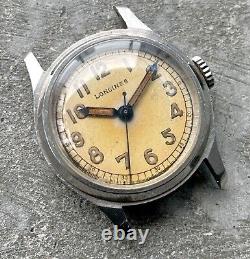1942 Longines Stainless Steel 10L Manual winding WW2 Military Pilots watch