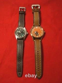 2 Aviator Watches SAN MARTIN and RUGGED MAINE Automatics New without Tags