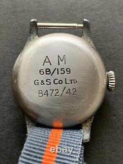 40's Longines WWII British Air Ministry RAF Pilots-InscribedAM 6B/159 G &S Co