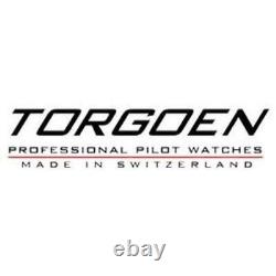 $450 MSRP Torgoen Men's T10 Blackbird Carbon Chronograph Pilot Watch TN/1019