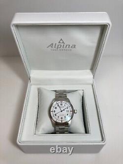 Alpina AL-240S4S6B Startimer Pilot Field White Dial Men's Watch BNIB with Warranty