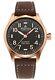 Alpina Men's Automatic Startimer Pilot Date Indicator Brown Leather Watch 40MM