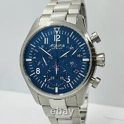 Alpina Men's Startimer Pilot Blue Dial Swiss Chronograph 42mm Watch AL-371NN4S6B