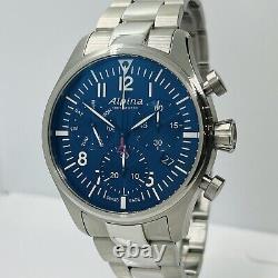 Alpina Men's Startimer Pilot Blue Dial Swiss Chronograph 42mm Watch AL-371NN4S6B