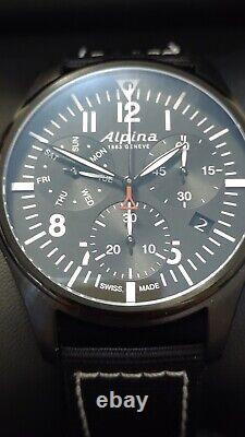 Alpina Startimer Pilot Men's Swiss Quartz Chronograph Watch 42MM AL-371BB4FBS6