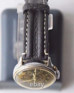 Antique Military BOVET PRIMA WWII Pilots Chronograph Wrist Watch Telemetre 17J