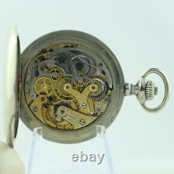 Antique Military Pilots 17 Jewel Manual Chronograph Pocket Watch Minerva 9CH