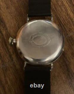 Antique Zenith Pocket Wrist Watch Mechanical Pilot Silver 800 Swiss Rare Old 20c