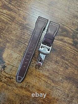 Authentic IWC 22mm Pilot Brown Leather OEM Watch Strap & 18mm Deployment Buckle