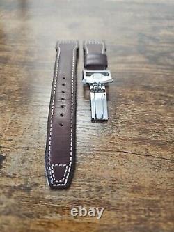 Authentic IWC 22mm Pilot Brown Leather OEM Watch Strap & 18mm Deployment Buckle