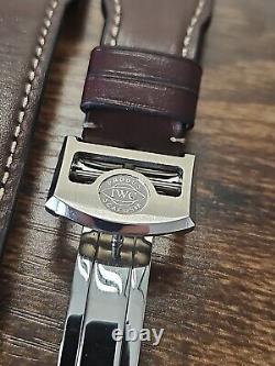 Authentic IWC 22mm Pilot Brown Leather OEM Watch Strap & 18mm Deployment Buckle