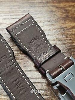 Authentic IWC 22mm Pilot Brown Leather OEM Watch Strap & 18mm Deployment Buckle