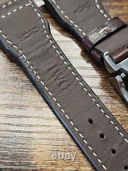 Authentic IWC 22mm Pilot Brown Leather OEM Watch Strap & 18mm Deployment Buckle