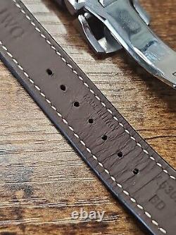 Authentic IWC 22mm Pilot Brown Leather OEM Watch Strap & 18mm Deployment Buckle