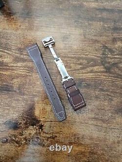 Authentic IWC 22mm Pilot Brown Leather OEM Watch Strap & 18mm Deployment Buckle