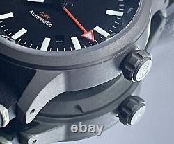 BYOP Meridian Titanium GMT (orange) Pilot Watch Seiko Automatic Sapphire C3 Lume