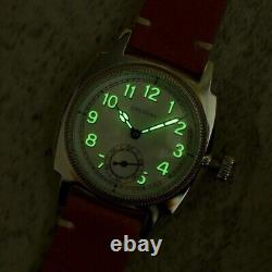 Baltany Men Pilot Watch 36mm Manual Wind Mechaical Wristwatch Luminous ST1700