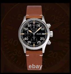 Baltany Mens Chronograph Watches Pilot Military Quartz Wristwatch Luminous VK67