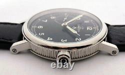 Big Swiss Mechanical Men Military Marriage Wristwatch OMEGA Steel Case Pilot WW2