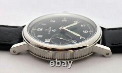 Big Swiss Mechanical Men Military Marriage Wristwatch OMEGA Steel Case Pilot WW2