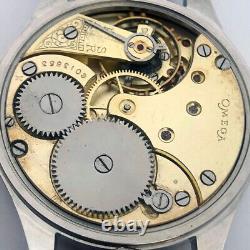 Big Swiss Mechanical Mens Military Marriage Wristwatch Steel Case Pilots WW2