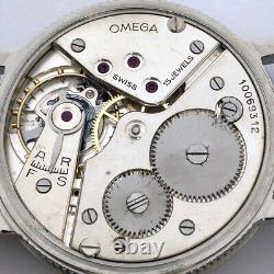 Big Swiss Mechanical Military Marriage Wristwatch OMEGA Steel Case Pilots WW2