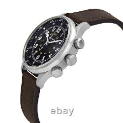 Bulova A-15 96A245 Pilot Watch Black Dial Leather Strap