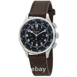 Bulova A-15 Pilot Automatic Black Dial Brown Leather Men's Watch 96A245