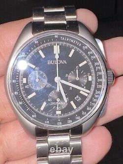 Bulova Lunar Pilot Men's Chronograph Watch 96B258 Cheapest Price With Bracelet