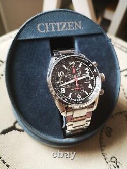 Citizen Eco Drive Pilots Military Chronograph B612-S087899 Date Watch+Box