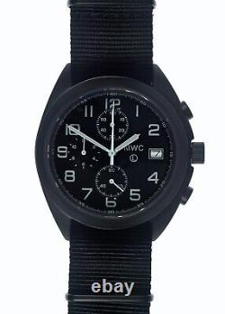 Current MWC Black PVD Hybrid Mechanical / Quartz Military Pilots Chronograph