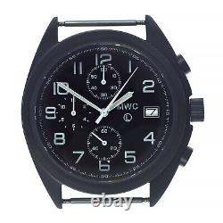 Current MWC Black PVD Hybrid Mechanical / Quartz Military Pilots Chronograph