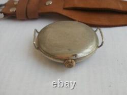 Cyma big 42 mm. Swiss men's 1930 s' mechanical military vintage wrist watch