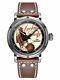 Dogfight Pin-Up Collection LUCKY LADY Brown Leather Mens Pilot Watch DF0041