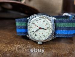 Gents Vintage Rotary V9/540 Military Pilot Style 12/24 Hours 40's Watch working