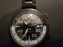 Glycine black PVD Airpilot, GMT, sapphire crystal, internal bezel