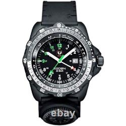 Hnlgnox Men Pilot Watch Luminous Sport Quartz Wristwatch 20Bar Carbon Fiber Case