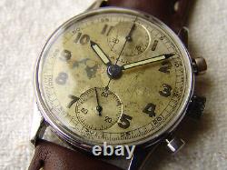 MEN'S WWII period military pilot GALLET CHRONOGRAPH vintage GOOD CONDITION WATCH