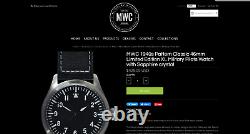 MWC 1940s Pattern 46mm Automatic Military Pilots Watch with Engravable Caseback