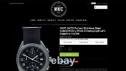 MWC Stainless Steel Hybrid Mechanical / Quartz Military Pilots Chronograph