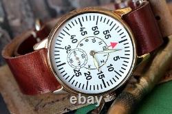 Men Mechanical Watch Komandirskie POBEDA Pilot Military Watch +new strap /Gift