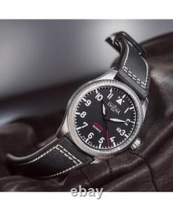 Men`s Army Pilot Classic Analog Swiss Quartz DAVOSA 162.498.55 Watch Black Dial