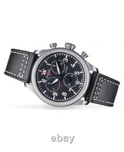 Men`s Pilot Sport Military Chronograph Swiss Quartz DAVOSA 162.499.55 Watch 42mm