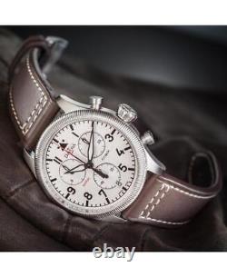 Men`s Pilot Sport Military Chronograph Swiss Quartz DAVOSA 162.499.55 Watch 42mm