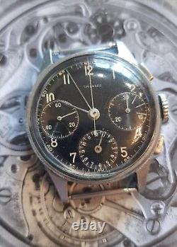 Men's Wrist Mechanical Military Trophy Watch Chronograph Tavannes Pilot RRR