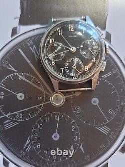 Men's Wrist Mechanical Military Trophy Watch Chronograph Tavannes Pilot RRR