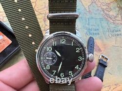 Military Pilot Mechanical 44mm Hand Winding Watch Sapphire Glass