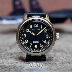 Military Watch Automatic Mechanical Wristwatches Pilot NH38 Dome Sapphire Glass