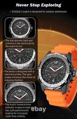 NORTH EDGE Men Pilot Military Solar Powered Waterproof Watch / 15 Day Delivery